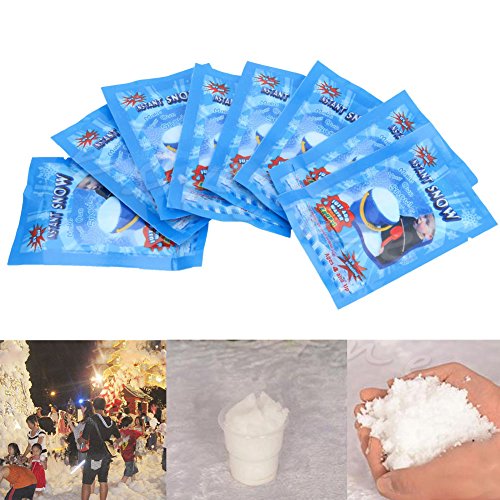 10Pack 9G Magic Instant Fake Fluffy Snow Super Absorbant Christmas Wedding Decor