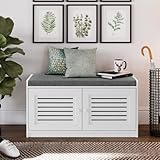 Sturdis Shoe Storage Bench White - Cushion Seat