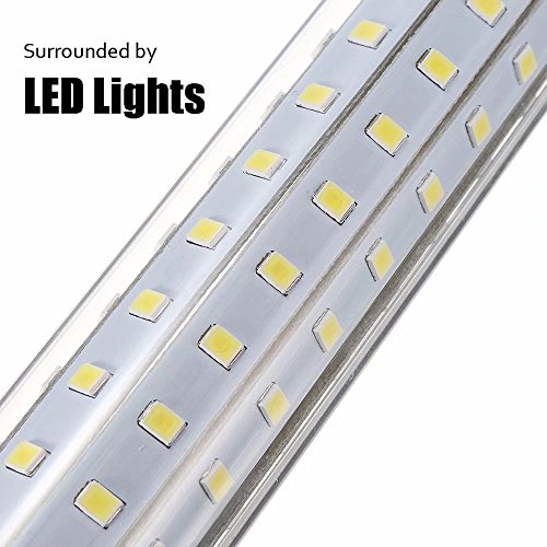 HonsCreat 12V 10W 180 LEDs 2000 Lumens LED Submersible Fishing Light Underwater Fish Finder Lamp with Battery Clip & 5m Cord