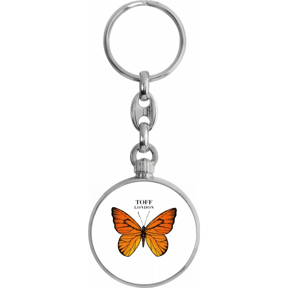 Toff London Orange Butterfly Keyring