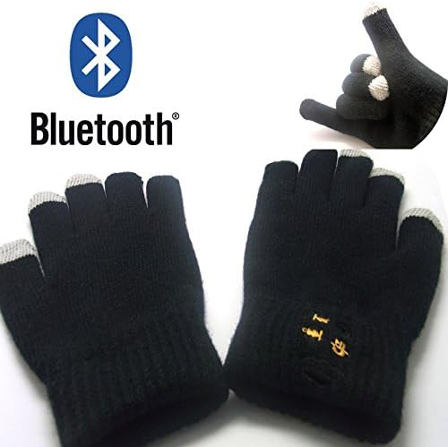 Sienoc HiCALL- Hi-Call Bluetooth Glove - Bluetooth Headset for Iphone 6 Plus 5s 5 Samsung S4 Mens Black (Black)