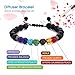 BESKIT Men Women 8mm Lava Rock 7 Chakras Beads Bracelet Braided Rope Gemstones Yoga Bracelet Bangle (2 Pcs Lava Chakra)