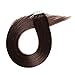 Tape In Human Hair Extensions 16 Inch 20pcs 40g/pack Slilky Straight Seamless Skin Weft Remy Hair 2# Dark Brown Color
