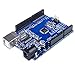 Quimat ATmega328P CH340 Development Board Compatible with ArduinoIDE Development Kit,  Microcontroller includes USB Cable, Straight Pin Header 2.54mm Pitch Robot Parts