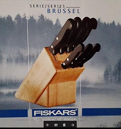 Messerblock Fiskars Brüssel 8tlg. Kochmesser Brotmesser Fleischmesser etc.