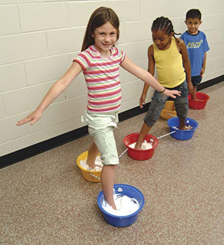 School Smart Stepping Buckets Balance Builders - 5 x 12 inch - Set of 6 - 2 Each of 3 Primary Colors - 018901,Assorted… - Image 3