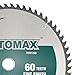TOMAX 12-Inch 60 Tooth ATB Fine Finish Saw Blade with 1-Inch Arbor