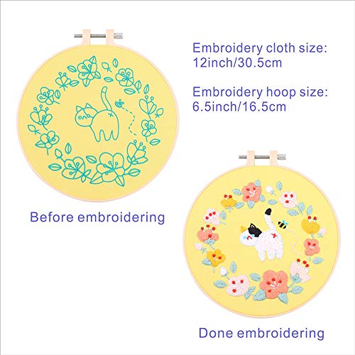Embroidery Kit Beginners-Cross Stitch Kit Animal Pattern - Thumbnail 2