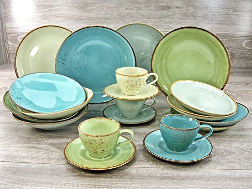 CreaTable, 19924, Serie Nature Collection, 20-teiliges Geschirrset, Kombiservice aus Steinzeug, spülmaschinen- und mikrowellengeeignet, Qualitätsproduktion – Bild 3