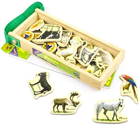 Timy 23 Wooden Magnets Magnetic Animals Farm Set in a Box