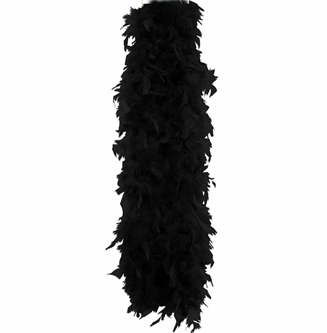 TrendyFashion Feather Boa Great for Hen and Stag Nights by Feather Boas Party Costumes Outfits (Black 150cm)