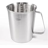 Newness Measuring Cup, [Upgraded, 3 Measurement Scales, Including Cup Scale, ML Scale, Ounce Scale], Stainless Steel Measurin