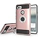 Newseego Compatible with Google Pixel 2 XL Case with Armor Dual Layer 2 in 1 with Extreme Heavy Duty Protection and Finger Ring Holder Kickstand Fit Magnetic Car Mount for Google Pixel 2 XL-Rose Gold