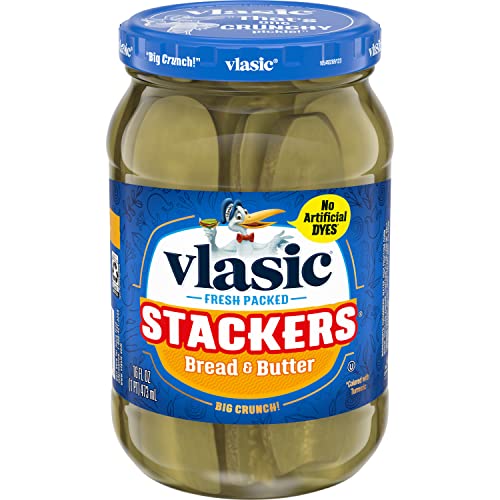 Vlasic Stackers Bread and Butter Pickles, 16 FL OZ