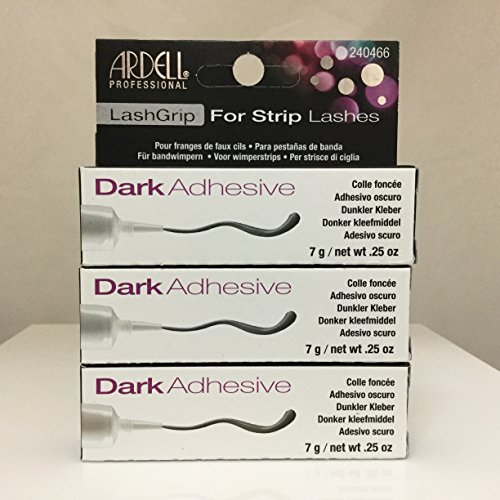 ArdellLashgrip Adhesive, Dark 0.125 Ounce 3 PACK For Strip Lashes