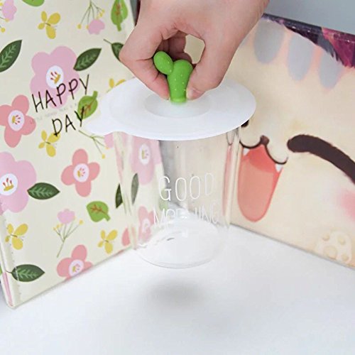 Astra Gourmet 4pcs Silicone Cup Cover Lids, Cute Cactus Drink Top Covers Food Grade for Hot and Cold Drinks, Mugs, Wine Glasses, Bowls