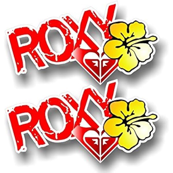 Amazon Com 2 Roxy Full Color 7 Vinyl Decals Car Window Stickers Automotive