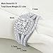 Wuziwen 3pcs 3.5Ct Engagement Wedding Ring Set for Women Sterling Silver AAA Cz Created Blue Sapphire