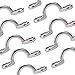 Amarine-made Pack of 10 Casted Stainless Steel Bimini Boat Top PAD Eye, Eye Straps, Tie Down, Kayak Deck Loops, Tie Down Anchor Point, footman's Loop for Kayak Canoe Rigging