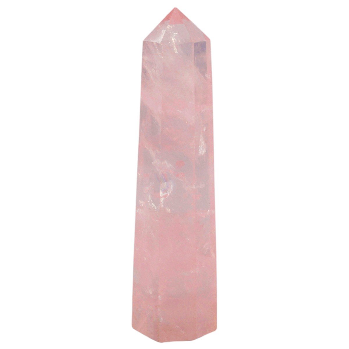 mookaitedecor Healing Crystals Point Wand Tumbled Faceted Prism Reiki Stone Meditation Decor,Natural Rose Quartz