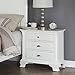 Roundhill Furniture Laveno 012 White Wood 3-Drawer Night Stand