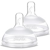 Playtex Baby NATURALATCH Comfort Wide Neck Nipples for Babies 0+ Months, Slow Flow (2 Count), Feeding Essentials for Newborn and Breastfeeding Babies