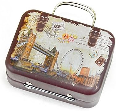 Baidercor 3" X 1" X 2" Portable Suitcase Tin Candy Favor Box London Bridge 6 Pcs