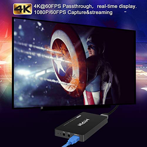 MYPIN USB3.0 HDR 4K Capture Card for Live Streaming, Capture 1080P