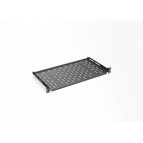 4Xracks 4SH-L250 Fachboden 4X, Tiefe 250mm, 1HE, Ablage Belastung 20kg, schwarz, 1 stück
