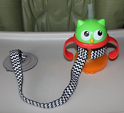 Black Chevron Suction Sippy Strap Sippy Cup Leash Sippy Strap Sippy Cup Strap Suction Cup Bottle Tether Sippy Cup Strap Suction Sippy Strap Baby Gift