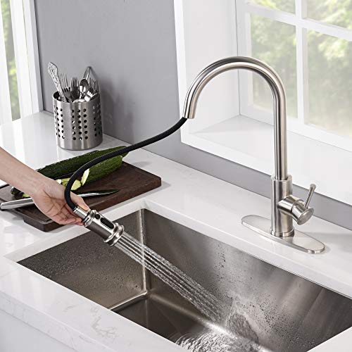AMAZING FORCE Touchless Kitchen Faucet with 3 Modes Pull Down Sprayer