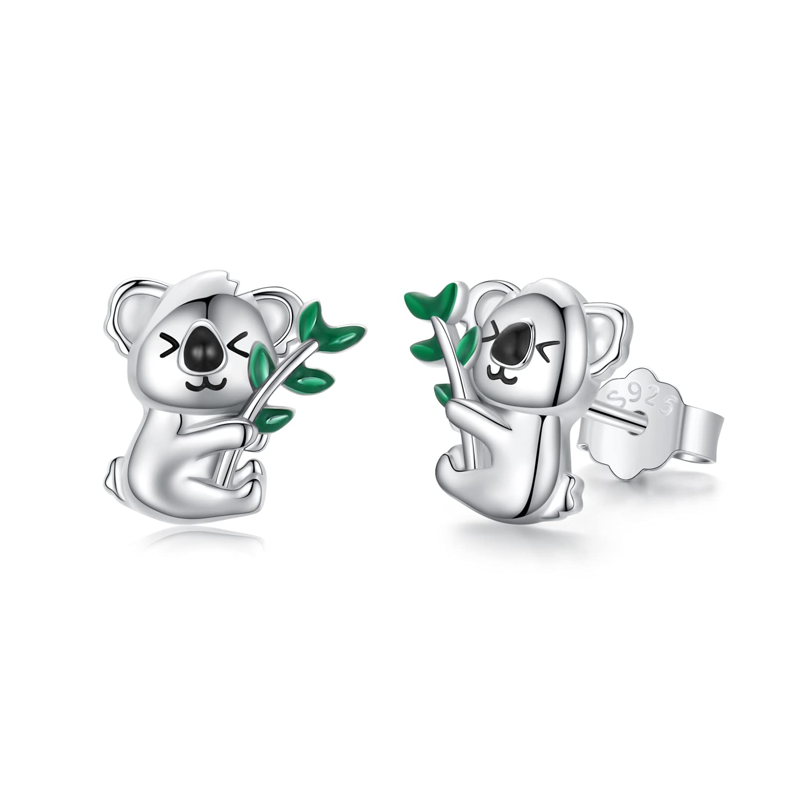 CHENGHONG Koala Earrings for Girls 925 Sterling Silver Koala BearJewellery for Women Cute Animal Gifts for Daughter Wife Kids