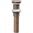Homevacious 1 5/8" Bathroom Faucet Vessel Vanity Sink Pop Up Drain Assembly Stopper Without Overflow Copper Push & Seal