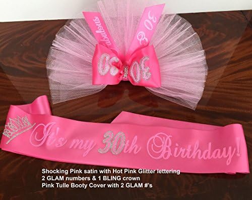 21, 25, 30, 35, 40th Birthday Sash, Birthday Butt Veil (Booty Cover, Booty Veil, Booty TuTu) - designed by CYA Bikini Veils. Comes in an array of colors. Design your own. by SashANation