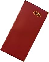 PaulStore 2026 Slim Line Week to View Padded Diary Red view 4
