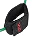 SPRI Xercuff Leg Resistance Band Exercise Cord with Non-Slip Padded Ankle Cuffs, Green, Light