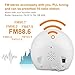 Excelvan Wake-Up Light Round with Sunrise Simulation Alarm Clock Natural Sound and FM Radio, White