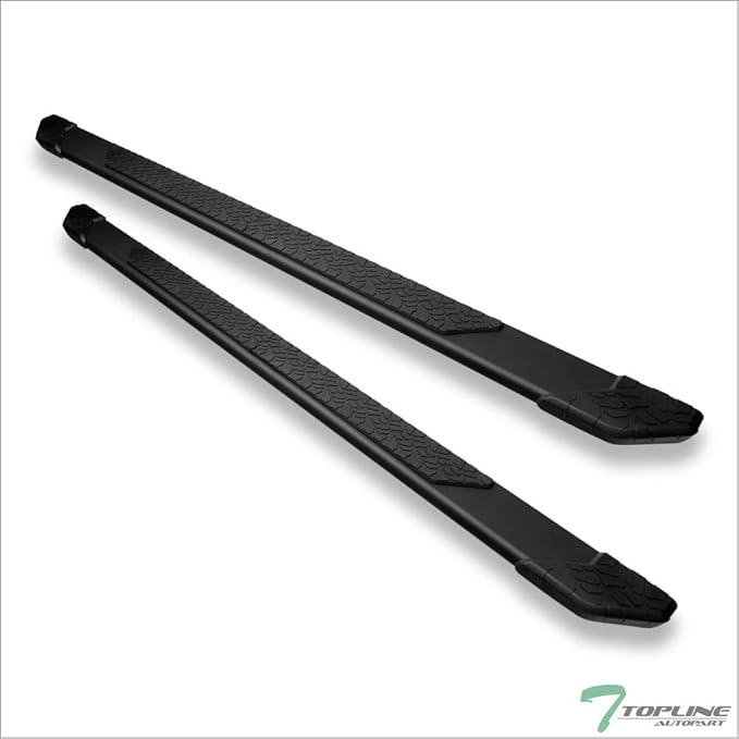 Topline Autopart 5" TI Style Matte Black Aluminum Side Step Rail Running Boards For