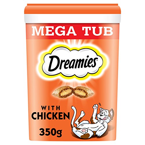 Dreamies -Golosinas para gatos, sabor: Pollo MegaTub, 350 g (Pack of 2) - Imagen 4