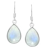 10.65 Cts Moonstone Dangle Earrings For