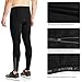BALEAF Men's Padded Long Bicycle Pants Cycling Compression Tights Black Size XL