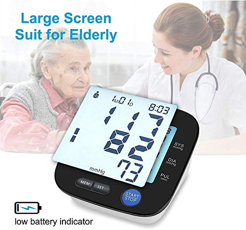 Blood Pressure Monitor Upper Arm - Digital Automatic Large Cuff BP Monitor for Home Use, 2 * 90 Memories, Storage Bag Included, FDA&CE Certificate