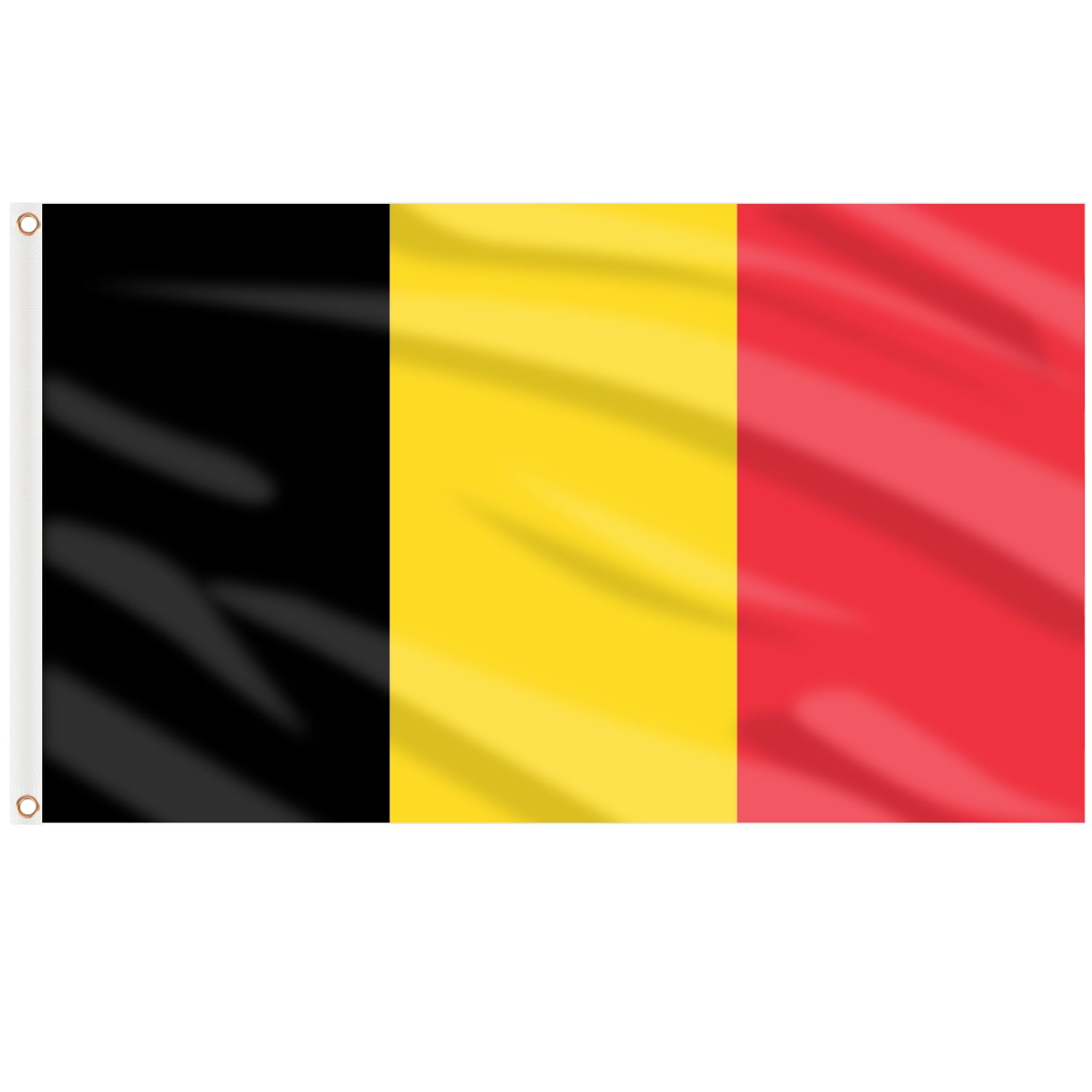 AhfuLife Belgium Flag 5ft x 3ft for Party Decorations, 2Pcs Large Belgian Flags Double Side with Brass Eyelets for National Day Eurovision Euro Football Garden Street Party Decorations — image 1