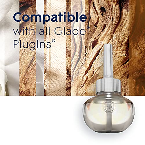 GLADE PLUGINS REFILLS AIR FRESHENER, SCENTED AND ESSENTIAL OILS FOR HOME AND BATHROOM, SHEER VANILLA EMBRACE, 1.34 OZ, 2 COUNT