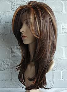 Amazon Com Long Layered Shoulder Length Synthetic Hair Fiber