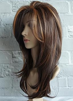 Amazon Com Long Layered Shoulder Length Synthetic Hair Fiber