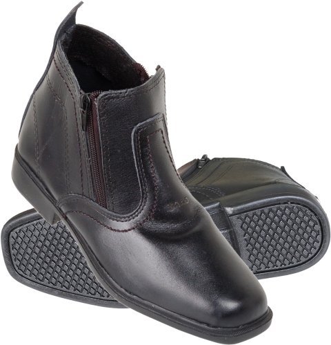 Botina Saad Zíper Preta Sola Borracha 42