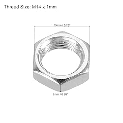 PATIKIL M14 x 1.0 Steel Hex Nuts, 20 Pack Metric