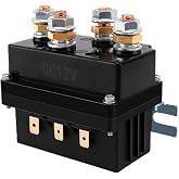 Winch Solenoid Relay Contactor, 12V 500A Winch Relay Solenoid Replacement, Compatible with Warn Polaris Honda KFI Superwinch, Fit for ATV UTV SUV 8000-15000lb Winch Control