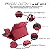 Eoso Keyboard Case for Apple iPad 2/3/4 Folding Leather Folio Cover with Removable Bluetooth Keyboard for iPad 2/3/4 Tablet (Dark Red)